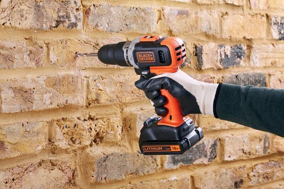 Дрель-шуруповерт ударная аккумуляторная BLACK+DECKER BCD003C1 1513112 фото