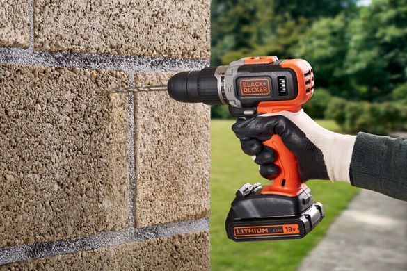 Дрель-шуруповерт ударная аккумуляторная BLACK+DECKER BCD003C1 1513112 фото