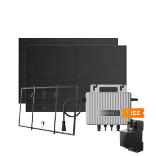 Комплект EcoFlow STREAM Microinverter/2*400W Rigid Solar Panel Combo/Розумний лічильник Smart Meter/Система кріплень для сонячних панелей Balcony Hook Kit 1537670 фото
