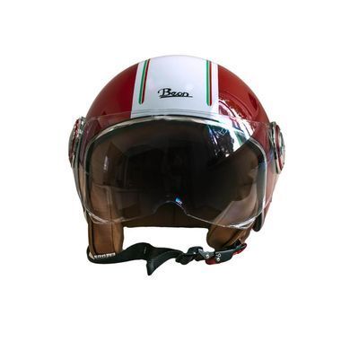Мотошолом відкритий Beon B-110B Ferrari SHINY RED/WHITE (глянець червоний/білий), розмір XL 1530056 фото