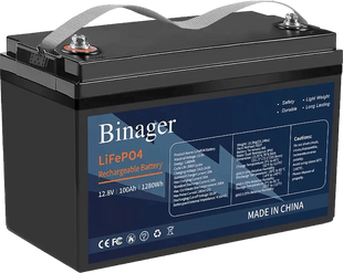 Акумуляторна батарея HS-12,8V100Ah Binager (LiFePO4 12,8V 100Ah 1280Wh) 1540355 фото