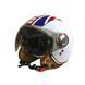 Мотошолом відкритий Beon B-110B FLAG SHINY WHITE/RED/BLUE (глянець білий/червоний/синій), розмір XL 1530058 фото 1