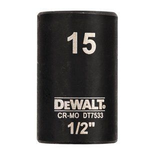 Головка торцевая ударная короткая IMPACT DeWALT DT7533 1515606 фото