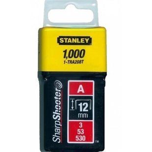 Скоби тип А висотою 12 мм, для степлера ручного Light Duty, в упаковці 1000 шт STANLEY 1-TRA208T 1515686 фото
