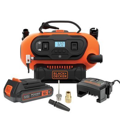 Компресор автомобільний акумуляторний BLACK+DECKER BDCINF18N 1512941 фото