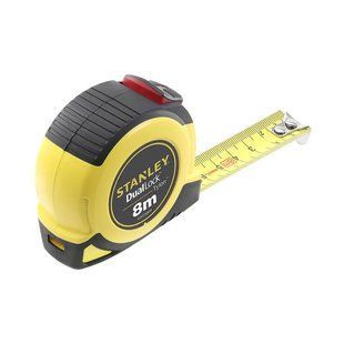 Рулетка вимірювальна TYLON &trade; Dual Lock довжиною 8 м, шириною 25 мм, в пластмасовому корпусі STANLEY STHT36804-0 1514192 фото