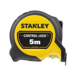 Рулетка вимірювальна CONTROL-LOCK довжиною 5 м, шириною 25 мм, в обгумованому корпусі, з подвійною шкалою STANLEY STHT37231-0 1514194 фото
