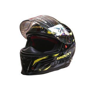 Мотошолом інтеграл Beon TECH SHINY BLACK/YELLOW (глянець чорний/жовтий) розмір L 1530086 фото