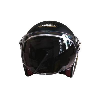 Мотошолом відкритий Beon B-108A ABS LOVE SHINY BLACK/GOLD (глянець чорний/золотий), розмір XL 1530087 фото