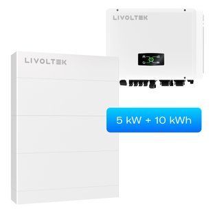Гібридна електростанція Livoltek All-in-One ESS 3-Phase Гібридний інвертор 5кВт + АКБ 10кВт/г + BMS 1512589 фото