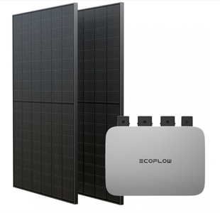 Комплект EcoFlow PowerStream &ndash; мікроінвертор 600W та сонячні панелі 2х400 1508887 фото