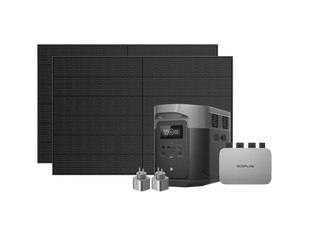 Комплект EcoFlow PowerStream &ndash; микроинвертор 800W + зарядная станция Delta Max 2000 и солнечные панели 2х400 1508888 фото